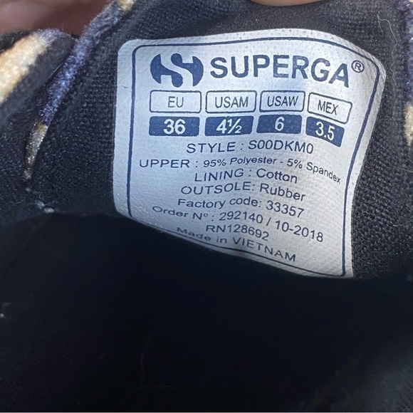 𝅺superga Velvet Leopard Print Sneakers - Picture 6 of 8